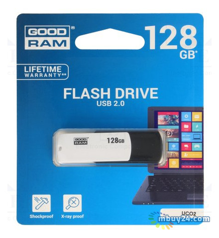 Флешка Goodram USB 2.0 128GB UCO2 (UCO2-1280KWR11) фото №1