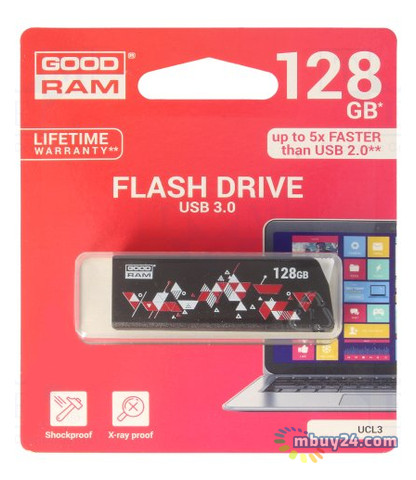 Флешка Goodram USB 3.0 128GB UCL3 (UCL3-1280K0R11) фото №1