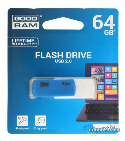 Флешка Goodram USB 2.0 64GB UCO2 (UCO2-0640MXR11) фото №1