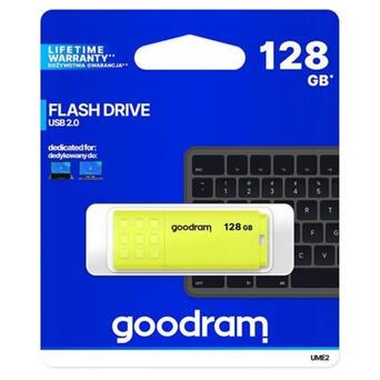 USB флешка 128GB GoodRam UME2 Yellow (UME2-1280Y0R11) фото №3