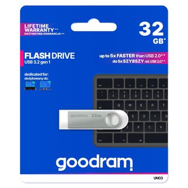 Флеш-накопичувач USB3.2 32GB Goodram UNO3 (UNO3-0320S0R11) фото №3