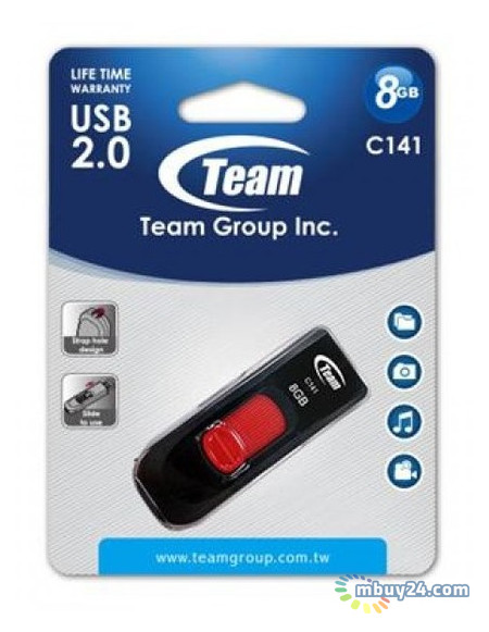 Флешка USB Team C141 8GB Red (TC1418GR01) фото №4