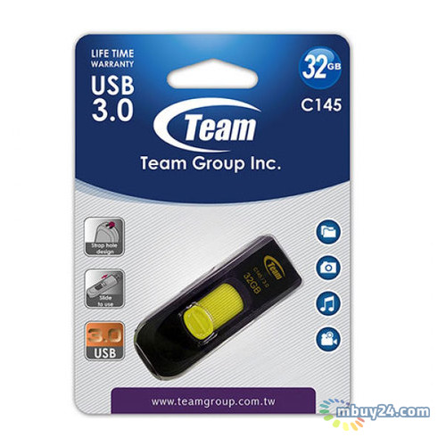 Флешка USB Team C145 TC145332GY01 Yellow (65760) фото №2