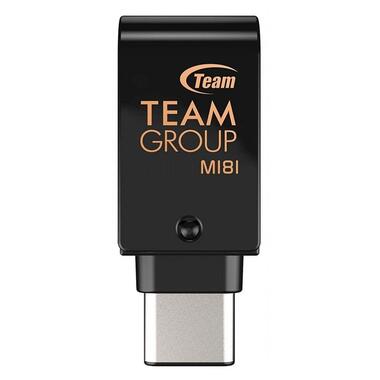 Флеш накоплювач USB3.1 256GB OTG Type-C Team M181 Black (TM1813256GB01) фото №1