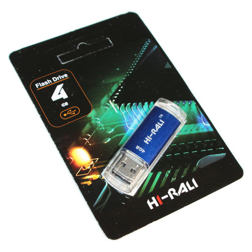 Флеш-пам'ять HI-RALI 4GB Rocket series Blue (HI-4GBVCBL) фото №1