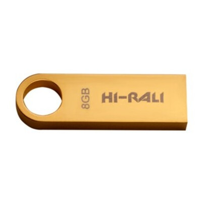 Флешка USB Hi-Rali 8GB Shuttle серії Gold HI-8GBSHGD фото №2