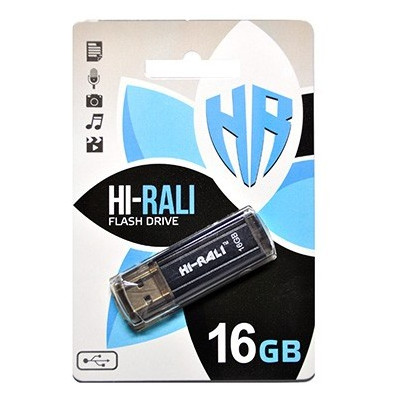 Флешка USB 16GB Hi-Rali Stark Series Black (HI-16GBSTBK) фото №1
