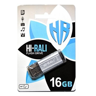 Флешка USB 16GB Hi-Rali Stark Series Silver (HI-16GBSTSL) фото №1