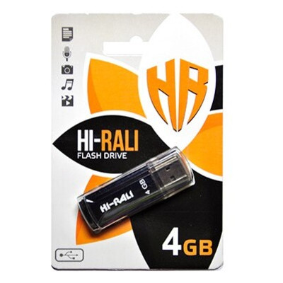 Флеш USB 2.0 4GB Hi-Rali Stark Series Black (HI-4GBSTBK) фото №1