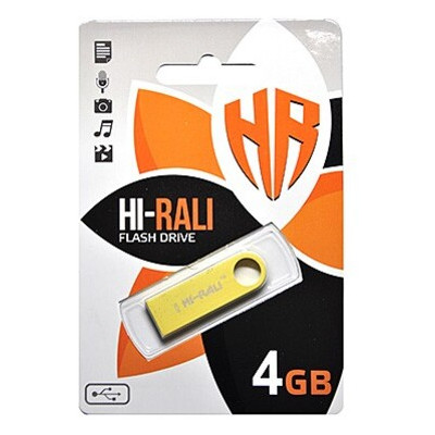 Флеш-накопичувач 4GB Hi-Rali Shuttle Series Gold (HI-4GBSHGD) фото №1