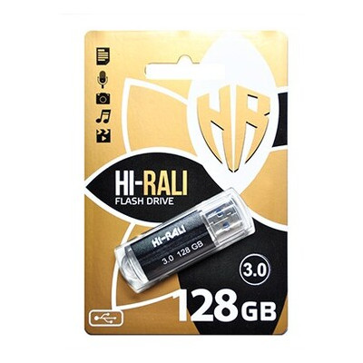 Флеш-накопичувач USB3.0 128GB Hi-Rali Corsair Series Black (HI-128GBCOR3BK) фото №1