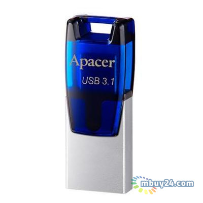 Флеш накопичувач Apacer 16GB AH179 Blue USB 3.1 OTG (AP16GAH179U-1) фото №1