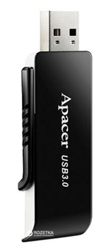 Флеш-накопичувач Apacer USB3.1 Gen.1 AH350 32GB Black (AP32GAH350B-1) фото №2