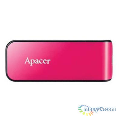 Флеш-накопичувач USB Apacer 16GB AH334 pink USB 2.0 (AP16GAH334P-1) фото №1