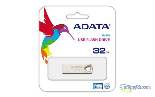 Накопичувач A-Data 32GB USB 2.0 UV210 Metal Silver (AUV210-32G-RGD) фото №2