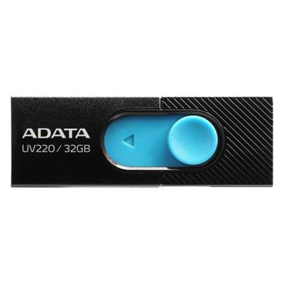 Флешка USB A-Data 32GB UV320 USB 3.1 Black/Blue (AUV320-32G-RBKBL) фото №1