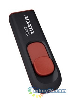 Флешка USB A-Data C008 32GB Чорний / Червоний (AC008-32G-RKD) фото №1