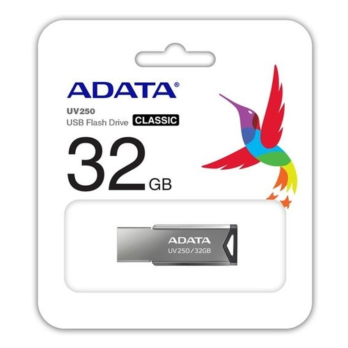 Флеш-накопичувач A-Data 32GB USB 2.0 UV250 Metal Black (AUV250-32G-RBK) фото №2
