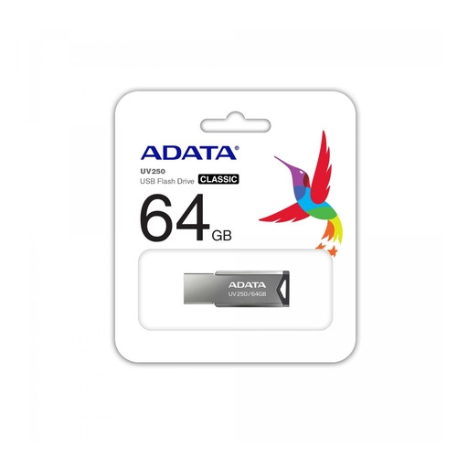 Накопичувач A-Data 64GB USB 2.0 UV250 Metal Black (AUV250-64G-RBK) фото №4