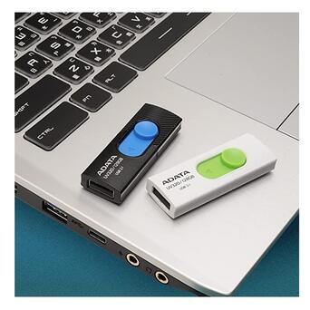 USB флеш накопичувач A-DATA 64GB UV320 Black/Blue USB 3.1 (AUV320-64G-RBKBL) фото №4