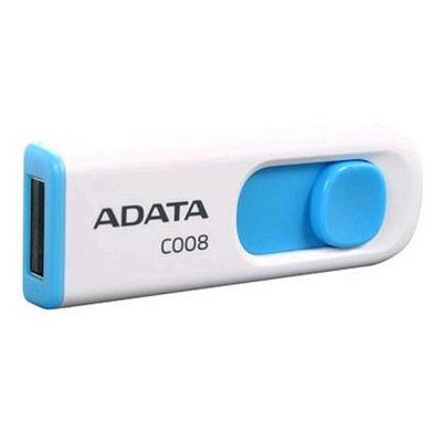 USB флешка A-DATA 64GB C008 White Blue USB 2.0 (AC008-64G-RWE) фото №1