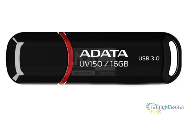 Флеш USB A-Data UV150 32GB USB 3.0 Black (AUV150-32G-RBK) фото №1