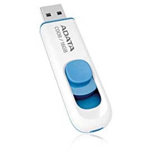 Флеш-накопичувач A-Data USB2.0 C008 16GB White-Blue (AC008-16G-RWE) фото №1