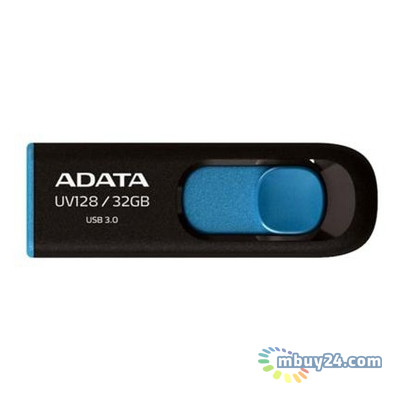 Флешка USB A-Data UV128 32GB Black-Blue (AUV128-32G-RBE) фото №2