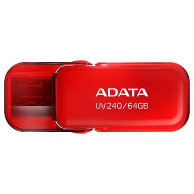 Флеш накопичувач A-DATA AUV 240 USB2.0 64GB Red (AUV240-64G-RRD) фото №1