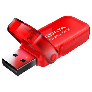 Флеш накопичувач A-DATA AUV 240 USB2.0 64GB Red (AUV240-64G-RRD) фото №2