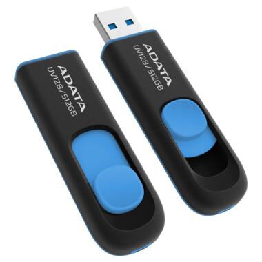Флеш накоплювач A-DATA AUV128 USB3.2 Gen.1 512GB Black/Blue (AUV128-512G-RBE) фото №2