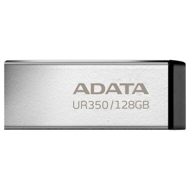 USB флеш накопитель ADATA 128GB UR 350 Silver/Black USB 3.2 (UR350-128G-RSR/BK) фото №1