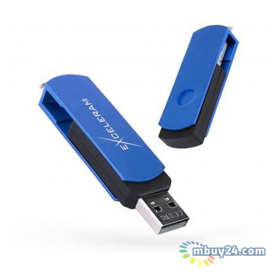 Флеш-накопичувач eXceleram 64GB P2 Series P2 Blue / Black USB 2.0 (EXP2U2BLB64) фото №1