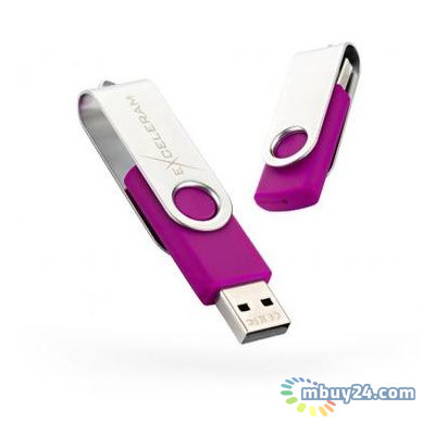 Флеш накопичувач USB eXceleram 32GB P1 Series Silver/Purple USB 2.0 (EXP1U2SIPU32) фото №1