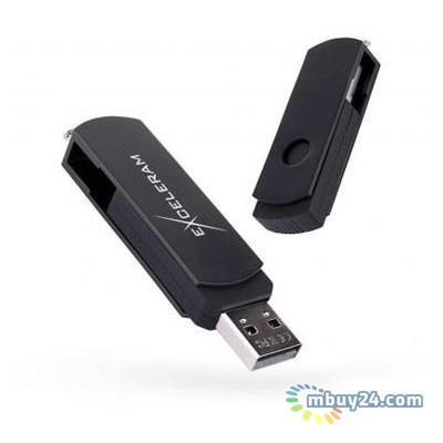 Флеш накопичувач USB eXceleram 32GB P2 Series Black/Black USB 2.0 (EXP2U2BB32) фото №1