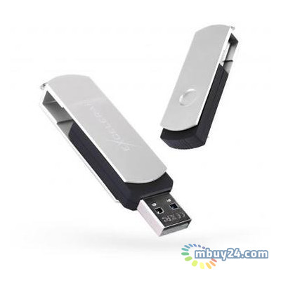 Флешка USB eXceleram 64GB P2 Series Silver/Black USB 2.0 (EXP2U2SIB64) фото №1