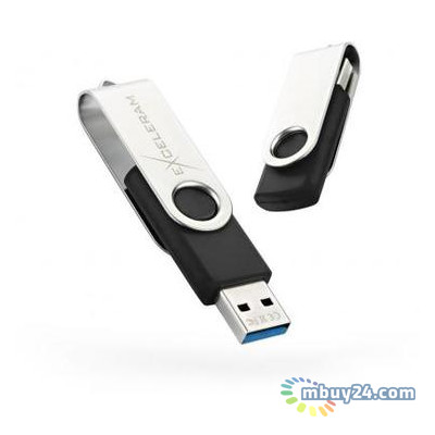 Флешка USB eXceleram 128GB P1 Series Silver/Black USB 3.1 Gen 1 (EXP1U3SIB128) фото №1