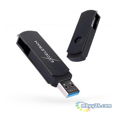 Флешка USB eXceleram 128GB P2 Series Black/Black USB 3.1 Gen 1 (EXP2U3BB128) фото №1