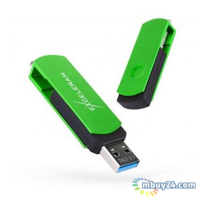 Флешка USB eXceleram 128GB P2 Series Green/Black USB 3.1 Gen 1 (EXP2U3GRB128) фото №1