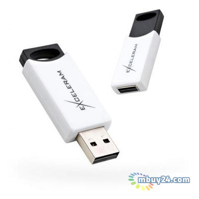 Флеш-накопичувач USB eXceleram 64GB H2 Series White/Black USB 2.0 (EXU2H2W64) фото №1