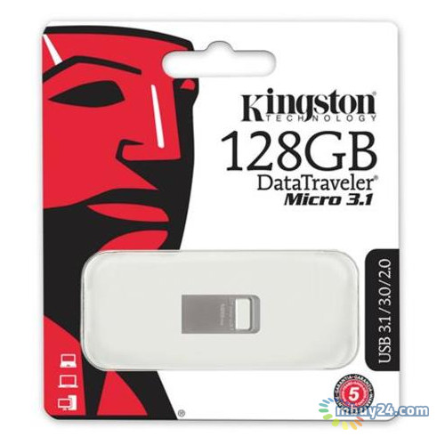 Накопичувач Kingston DT Micro 3.1 128GB Metal (DTMC3/128GB) фото №1