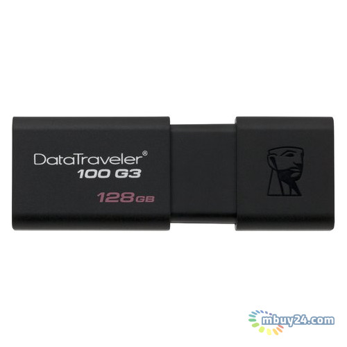 Флешка Kingston USB 3.0 128GB DT 100 G3 Black (DT100G3/128GB) фото №1