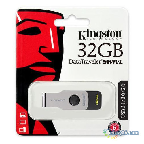 Накопитель Kingston 32GB USB 3.1 Swivl (DTSWIVL/32GB) фото №1