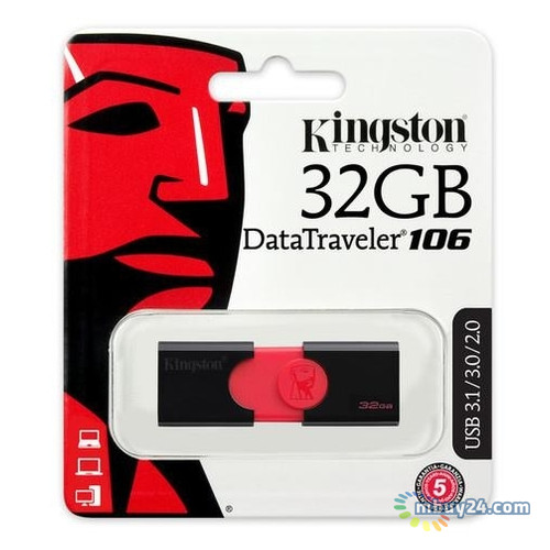 Флешка Kingston DataTraveler 106 USB3.0 (DT106/32GB) фото №1