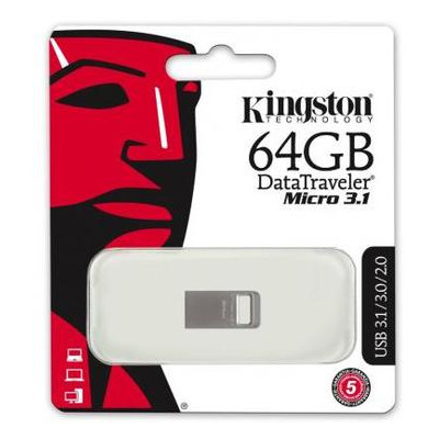 USB флеш накопичувач Kingston 64GB DataTraveler Micro USB 3.1 (DTMC3/64GB) фото №3
