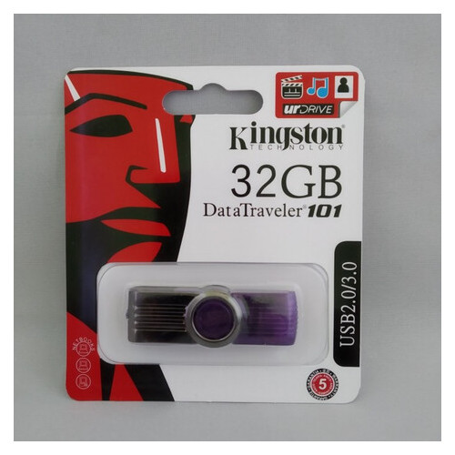 Флеш пам'ять USB Kingston 32GB, Фіолетовий фото №1