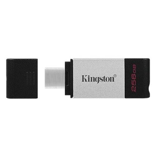 Флеш-накопичувач USB3.2 256GB Type-C Kingston DataTraveler 80 Grey/Black (DT80/256GB) фото №3