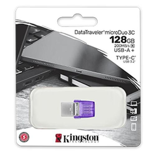 Флеш-накопичувач USB3.2 128GB Type-C Kingston DataTraveler microDuo 3C (DTDUO3CG3/128GB) фото №3