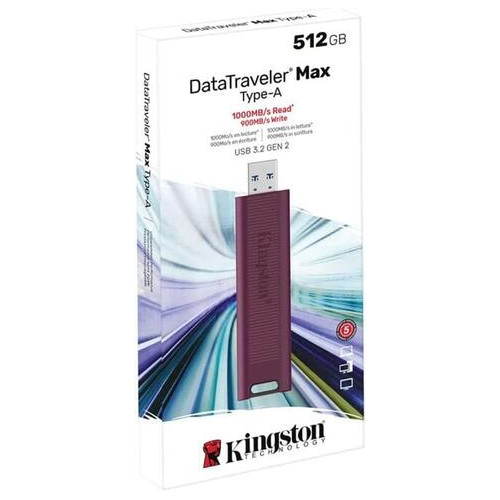 Флеш-накопичувач USB 3.2 512GB Kingston DataTraveler Max Red (DTMAXA/512GB) фото №3