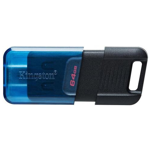 Флеш-накопичувач USB3.2 64GB Type-C Kingston DataTraveler 80 M Blue/Black (DT80M/64GB) фото №1